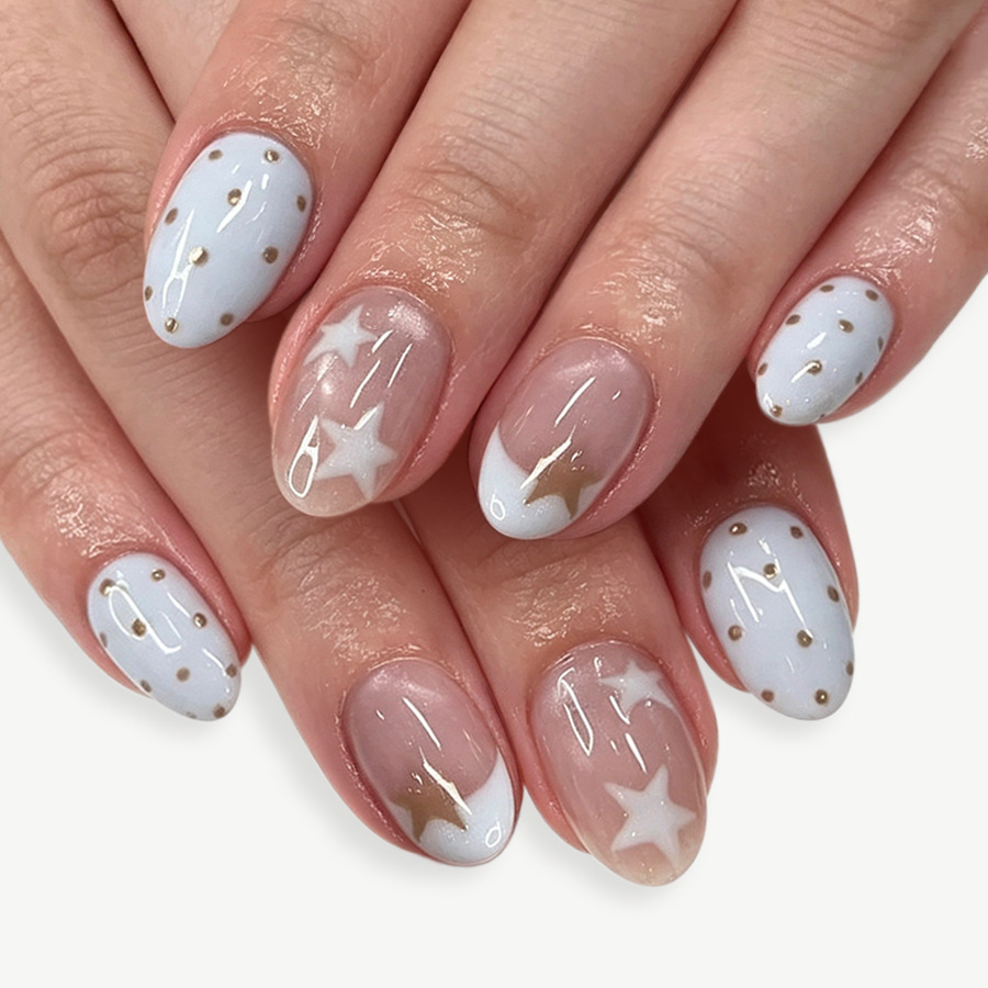 Nail Art Press On - 24 sztuki sztucznych paznokci z motywem