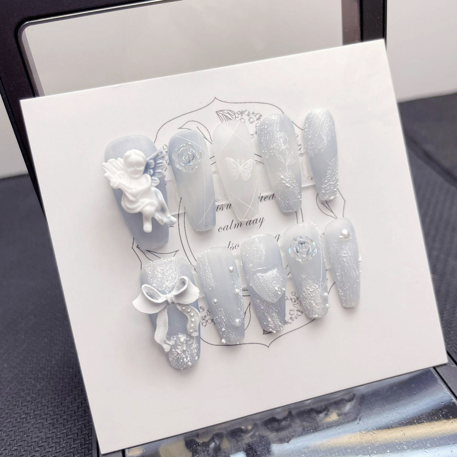 3D tynk anioł sztuczne paznokc – Nail Art Press On recenzja i cena