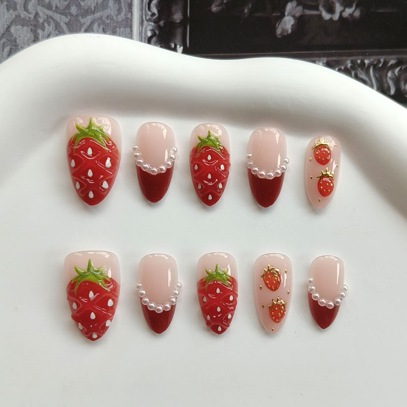 10 sztuk – damskie, w stylu fr – Nail Art Press On recenzja i cena
