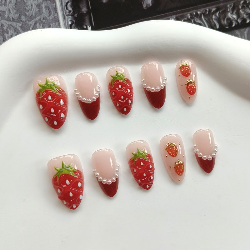 10 sztuk – damskie, w stylu fr – Nail Art Press On recenzja i cena