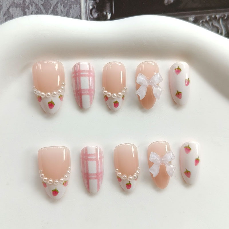 10 sztuk – damskie, w stylu fr – Nail Art Press On recenzja i cena
