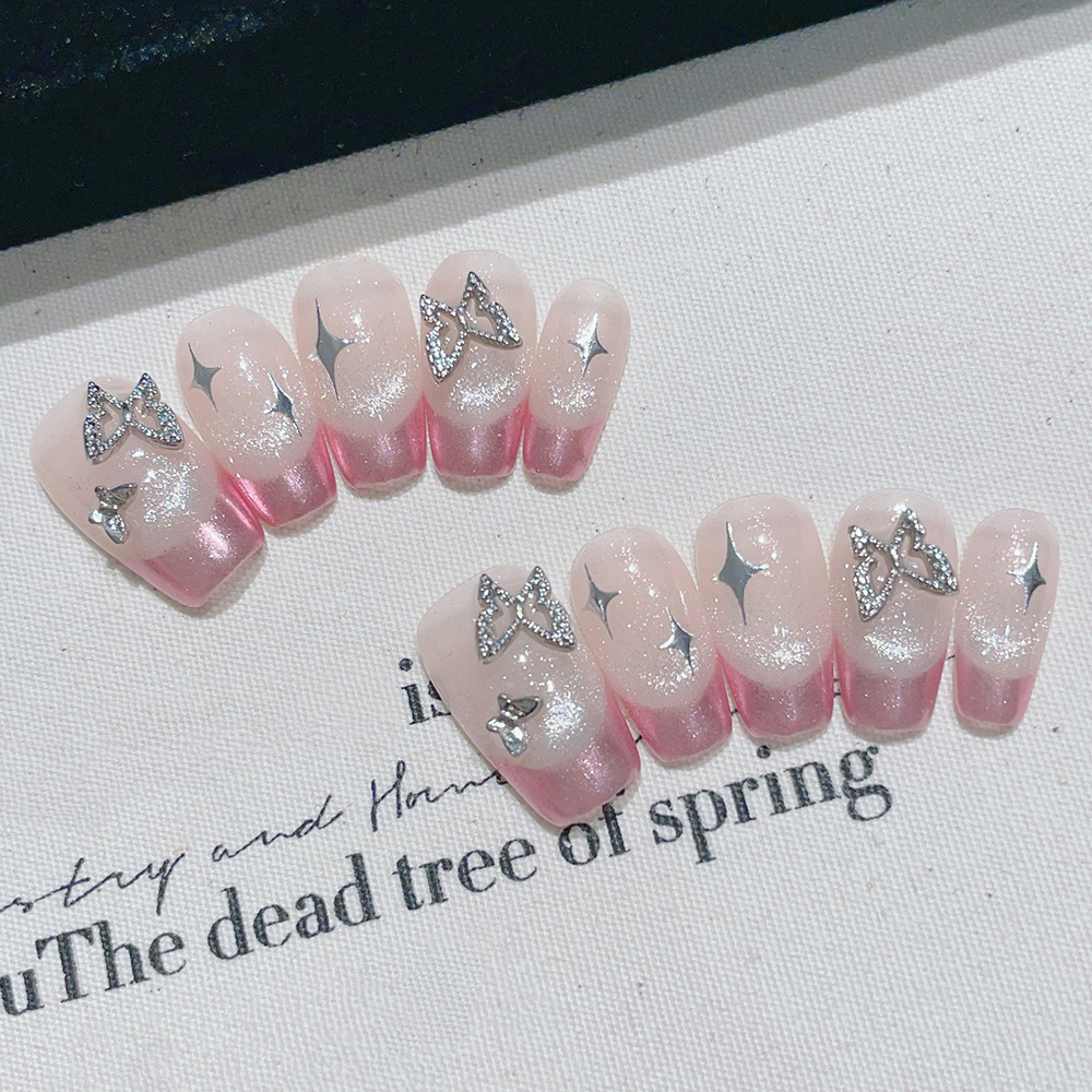 10 szt. Krótkie trapezowe ręcz – Nail Art Pink recenzja i cena