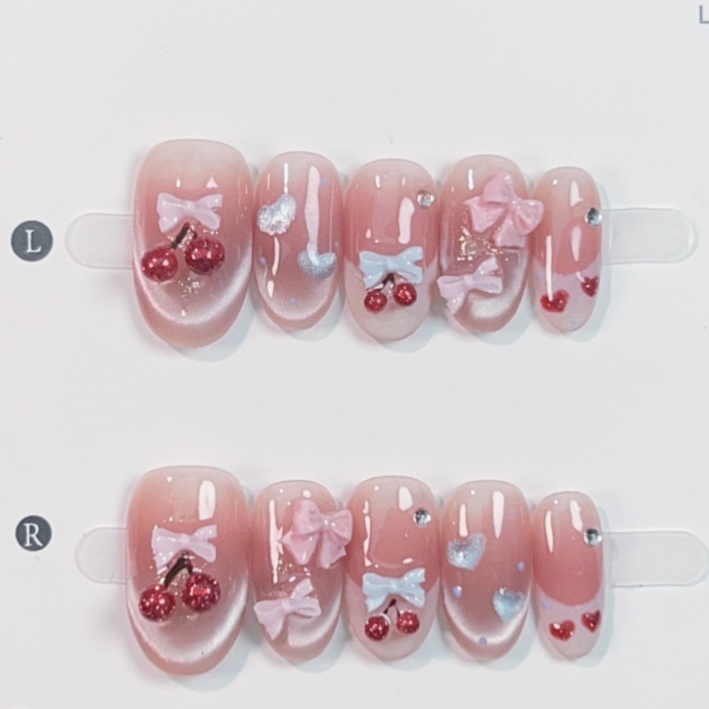 10 szt. Ręcznie Robione Sztucz – Nail Art Pink recenzja i cena