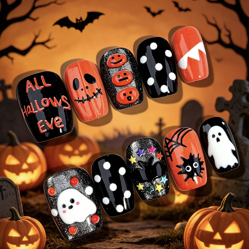 10 szt. paznokci na Halloween  – Nail Art Press On recenzja i cena