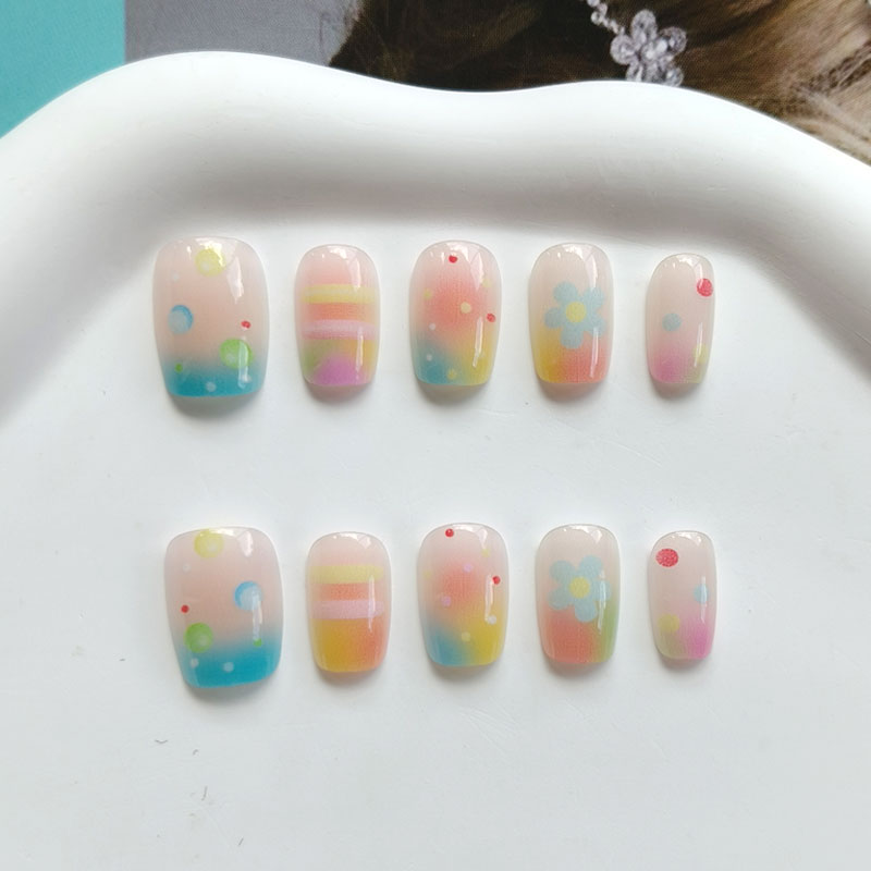 10 szt. tęczowych sztucznych p – Nail Art Ombre recenzja i cena