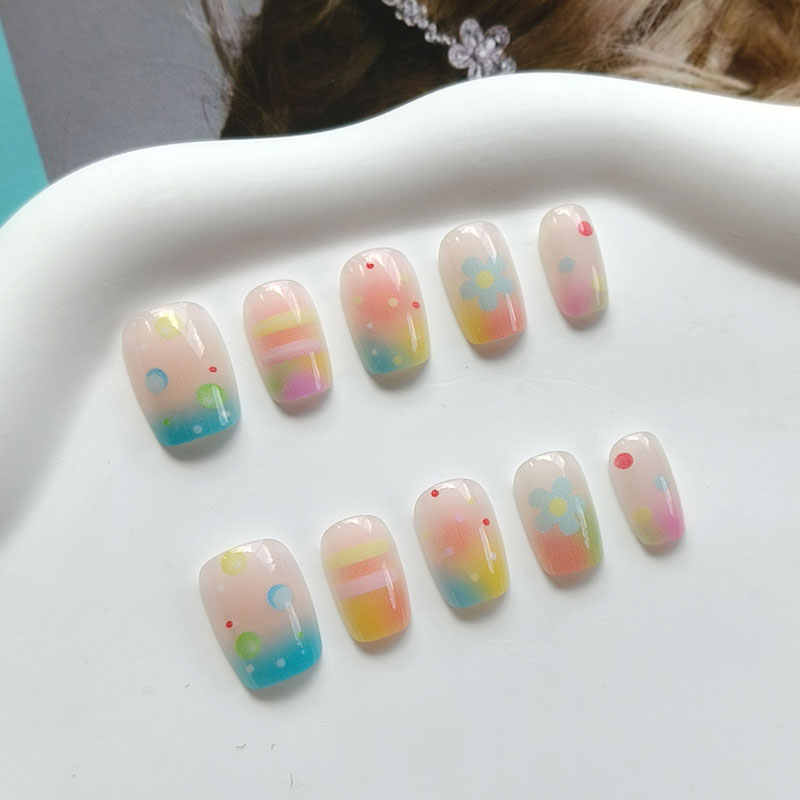10 szt. tęczowych sztucznych p – Nail Art Ombre recenzja i cena