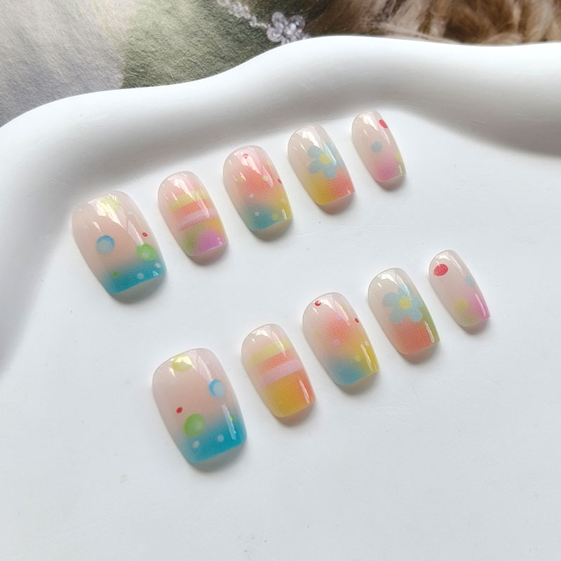 10 szt. tęczowych sztucznych p – Nail Art Ombre recenzja i cena